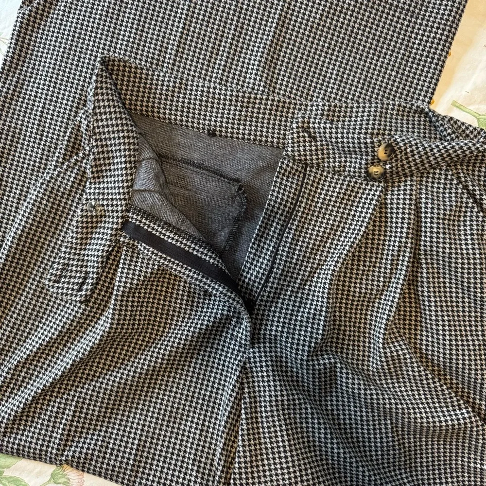 Free People Houndstooth Pants with Button Detail - Picture 2 of 9
